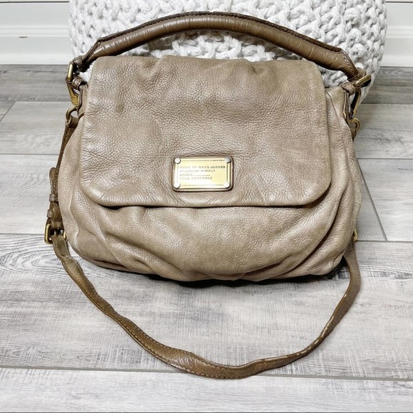 Marc By Marc Jacobs Handbags - Marc by Marc Jacobs Classic Q Lil Ukita Crossbody Bag Taupe Leather